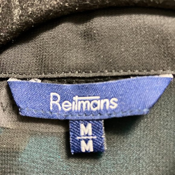 ⭐️2/$30⭐️ Short-sleeve, sheer black button down blouse/shirt, size medium - Picture 7 of 7